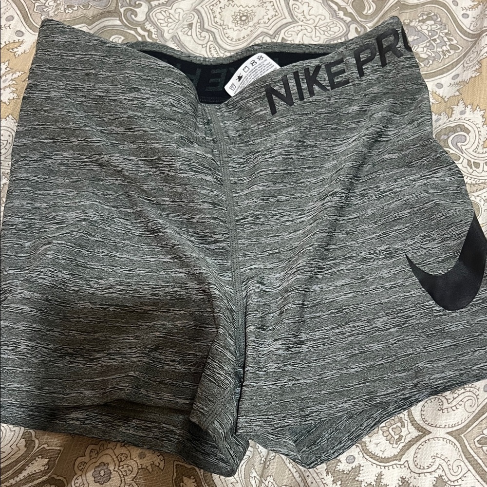 Nike Heathered Gray Pro Shorts